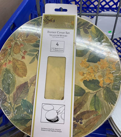 Shadowwood (Set/4) Tin Stove Covers-2 8" & 2 10" Round Covers