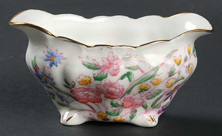 Bridal Rose (Gold Trim) Mini Open Sugar Bowl