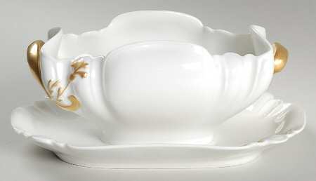 Schleiger 10-1 Gravy Boat with Attached Underplate