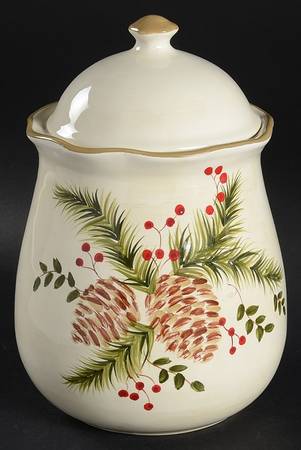Pine & Berries Cookie Jar & Lid