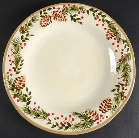 Pine & Berries 13" Chop Plate (Round Platter)