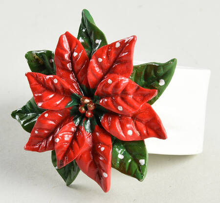 Holiday Poinsettia Napkin Ring