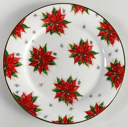 Holiday Poinsettia Salad Plate