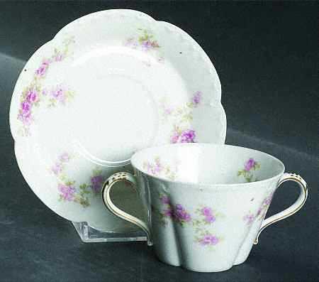 Schleiger 67G Flat Bouillon Cup & Saucer