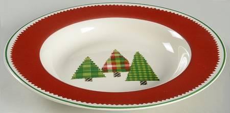 Winter Scenic Large Rim Soup Bowl