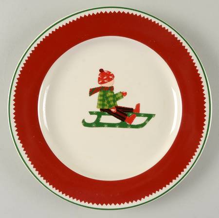 Winter Scenic Salad Plate