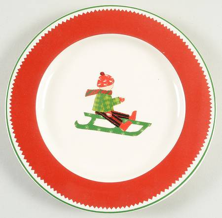 Winter Scenic Salad Plate