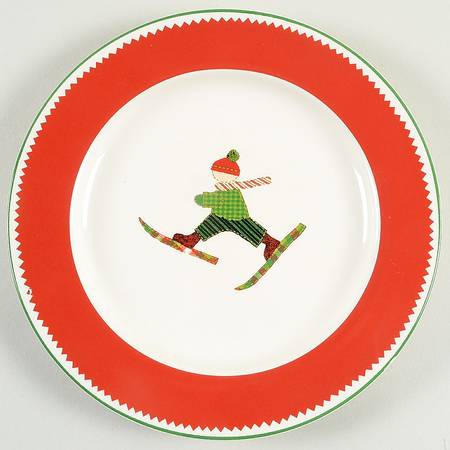 Winter Scenic Salad Plate