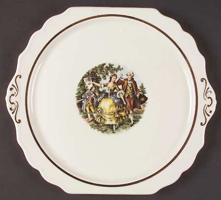 Early American (No Filigree) Handled Cake Plate