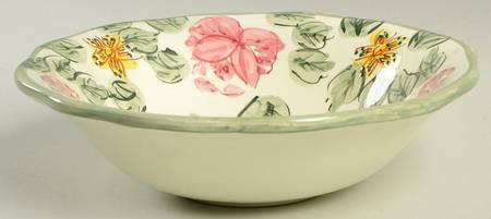 Cream Rose Soup/Cereal Bowl