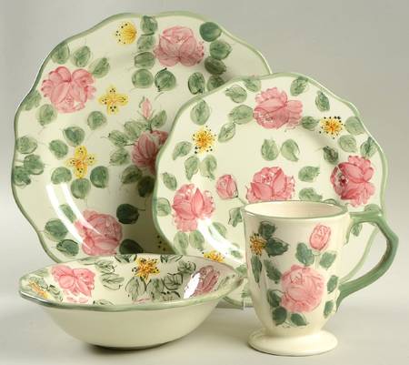 Cream Rose 4 Piece Place Setting