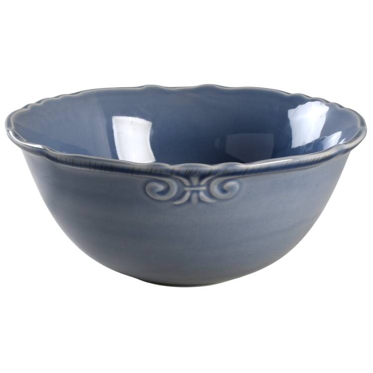 Natural Elements Blue 10" Round Serving Bowl
