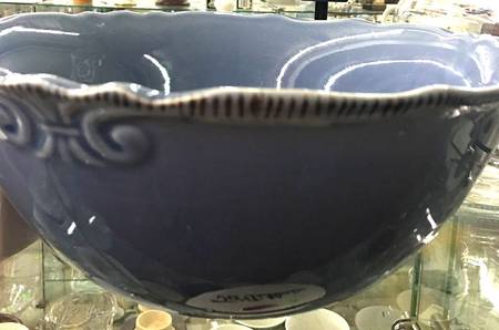 Natural Elements Blue 10" Round Serving Bowl