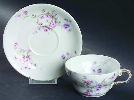 Schleiger 309-6 Flat Cup & Saucer Set by Haviland