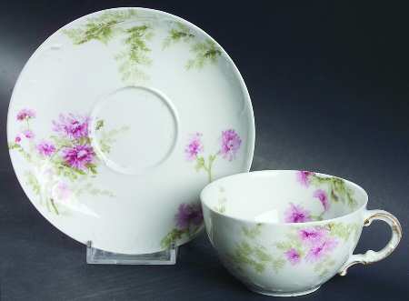 Schleiger 1235-1 Flat Cup & Saucer Set by Haviland