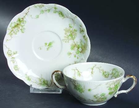 Schleiger 248-9 Flat Bouillon Cup & Saucer by Haviland