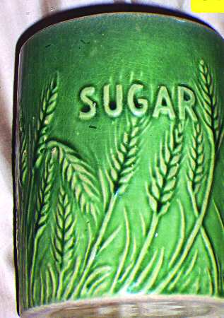 Wheat Green Sugar Canister & Lid