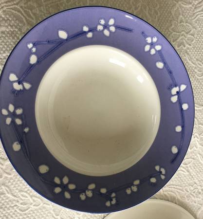 Asian Willow Blue (Ameriwhite) 12" Pasta Serving Bowl