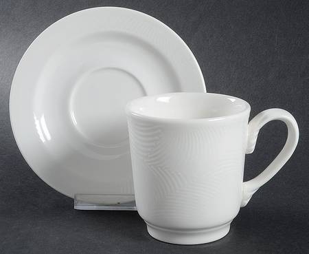 Giza (Ameriwhite) Flat Cup & Saucer Set