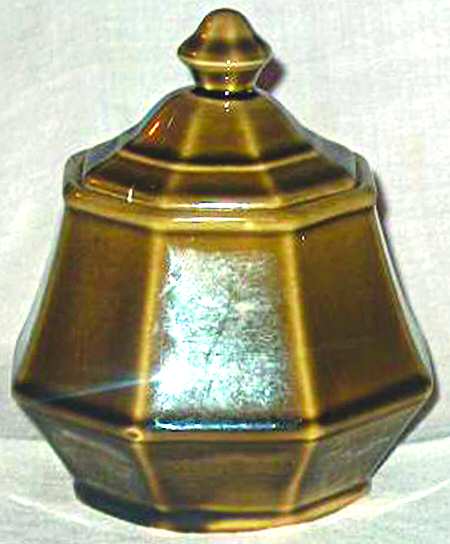 Americana Green Sugar Bowl & Lid