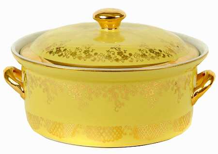 Gold Label Kitchen Ware Squiggle #76 1 3/4 Qt Round Covered Casserole