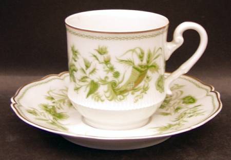 A La Corne Footed Demitasse Cup & Saucer Set