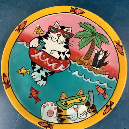 Catzilla Salad Plate