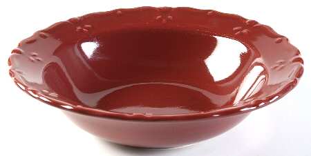 Bellcrest Burgandy Rim Soup Bowl