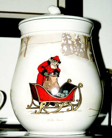 Merry Times Jolly Times Cookie Jar & Lid