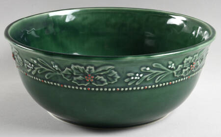 Christmas Berries 11" Large Salad Serving Bowl