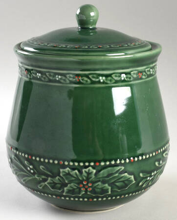 Christmas Berries Cookie Jar & Lid