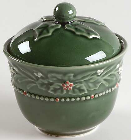 Christmas Berries Sugar Bowl & Lid