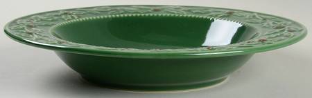 Christmas Berries Large Rim Soup Bowl