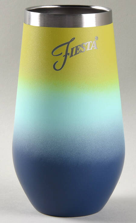 Fiestaware Coordinates Metal Wine Tumbler No Plastic Lid
