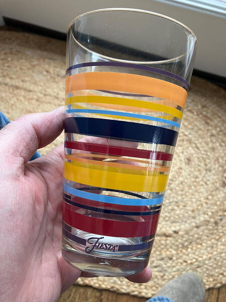 Fiestaware Coordinates 14 Oz Glassware Cooler