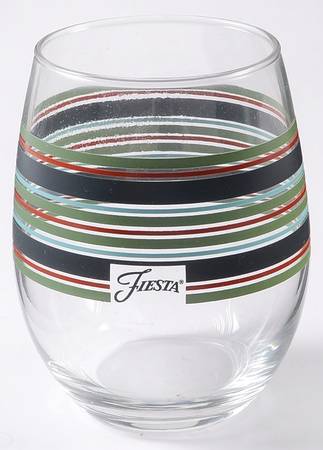 Fiestaware Coordinates Glassware Stemless Wine