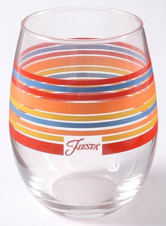 Fiestaware Coordinates Glassware Stemless Wine