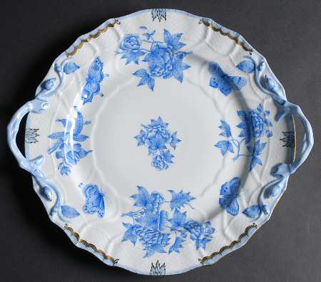 Fortuna Blue (VBOB) 12" Handled Chop Plate (Round Platter)