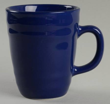 Blue Ribbed Mug
