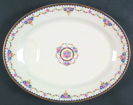 H3554 (White Body, No Verge) 13" Oval Serving Platter