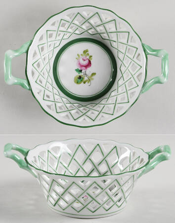 Vienna Rose Medium Open Weave Basket with Handle