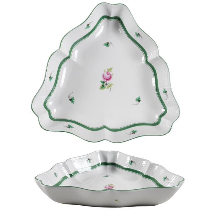Vienna Rose 10" Triangular Vegetable Bowl