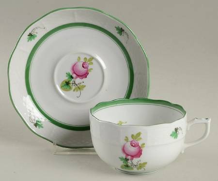 Vienna Rose Flat Cup & Saucer Set