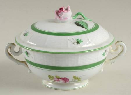 Vienna Rose Cream Soup Bowl & Lid Set