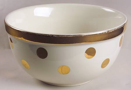 Gold Label Kitchenware Dots 8" Thick Rim Bowl