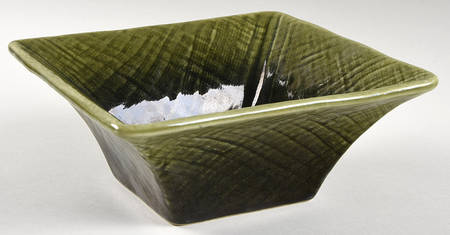 Asian Linen Green Soup/Cereal Bowl