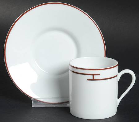 Rythme Red Flat Demitasse Cup & Saucer Set