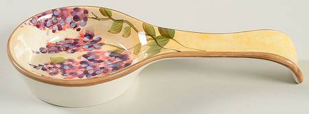 Wisteria Spoon Rest/Holder (Holds 1 Spoon)