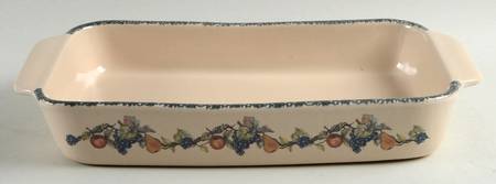 Fruit 13"  Rectangular Baker