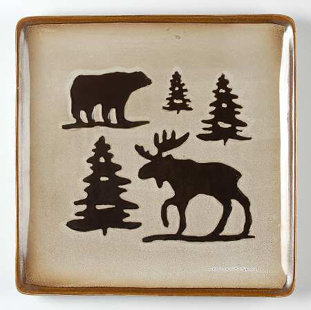 Woodland 15" Square Serving Platter by Homestudio